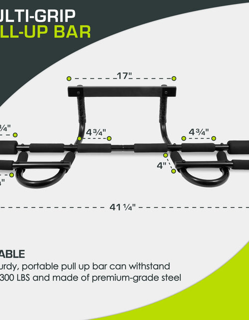 Load image into Gallery viewer, Multi-Grip Chin-Up/Pull-Up Bar, Heavy Duty Doorway Trainer
