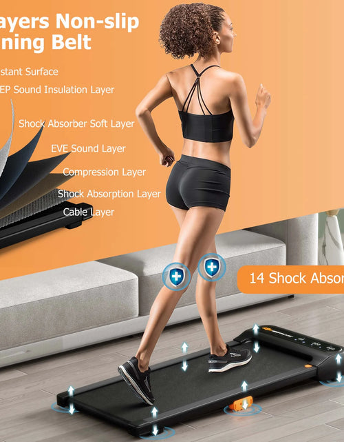Load image into Gallery viewer, Walking Pad under Desk Treadmill with Watch Remote LED Touch Screen for Home/Office
