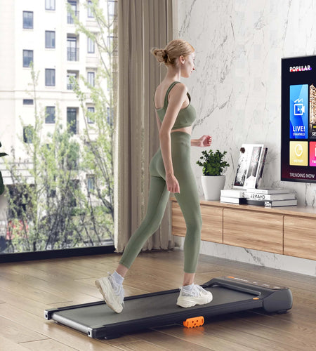 Walking Pad under Desk Treadmill with Watch Remote LED Touch Screen for Home/Office