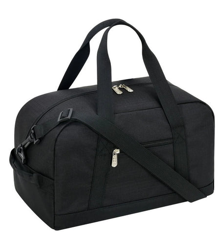 " 14"" Black Mini Duffel Bag for Travel and Gym, Polyester, Durable"