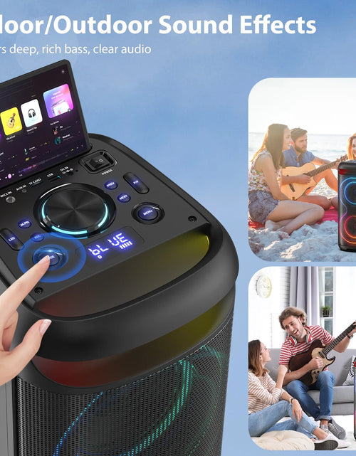 Load image into Gallery viewer, Large Party Speaker, Bluetooth Speaker with Dazzling Rgb Light, Two 6.5'' Subwoofer, T20
